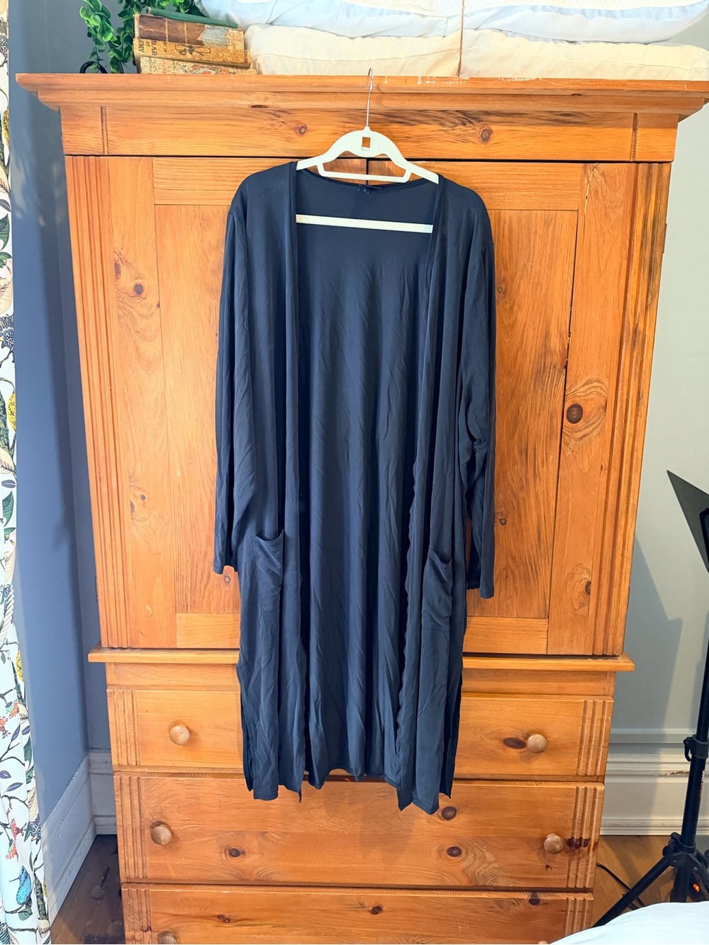 torrid black Open-Front Longline Cardigan with Pockets